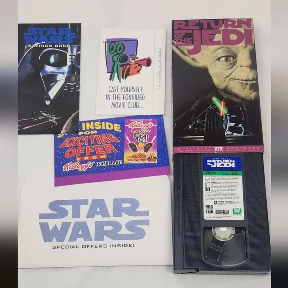 Star Wars Return of the Jedi VHS With Original Promotional Books - Picture 1 of 3